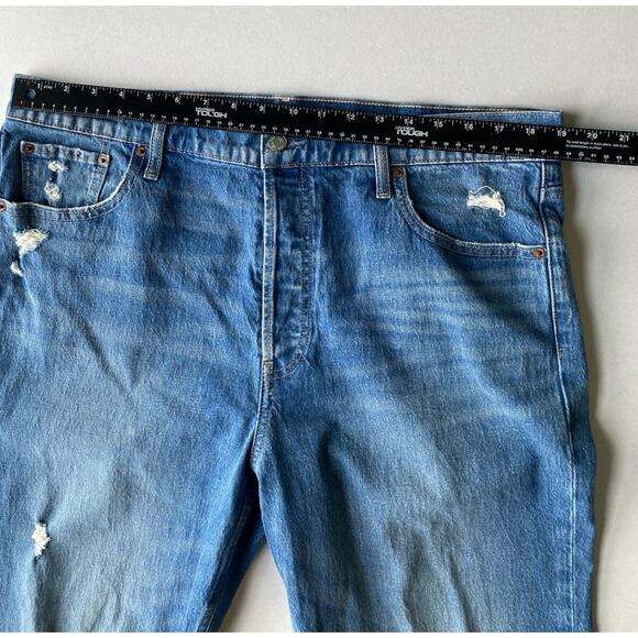 Gap Jeans Womens Size 18 Distressed Denim Cheeky Straight Casual Pants Normcore - Picture 7 of 14